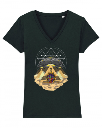 Alien Abduction Egyptian Pyramids  Black