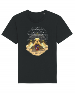 Alien Abduction Egyptian Pyramids  Tricou mânecă scurtă Unisex Rocker