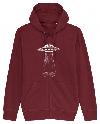 Alien Abduction Flying Saucer Burgundy