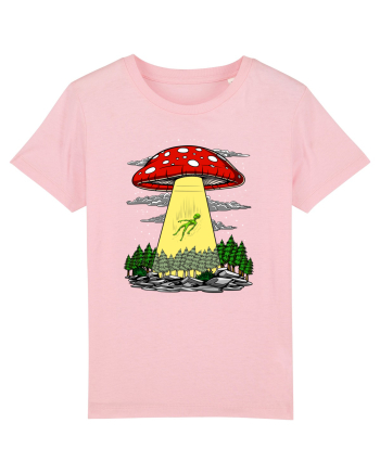 Alien Abduction Magic Mushroom Psychedelic Cotton Pink