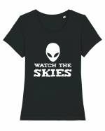 Alien Watch The Skies Tricou mânecă scurtă guler larg fitted Damă Expresser