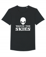 Alien Watch The Skies Tricou mânecă scurtă guler larg Bărbat Skater