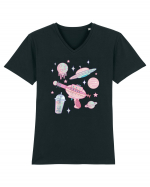 Alien Babe Pastel Goth Kawaii Tricou mânecă scurtă guler V Bărbat Presenter