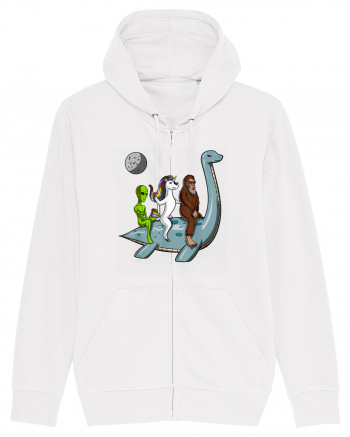 Alien Bigfoot Unicorn Riding Loch Ness Monster Cryptozoology White