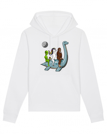 Alien Bigfoot Unicorn Riding Loch Ness Monster Cryptozoology White