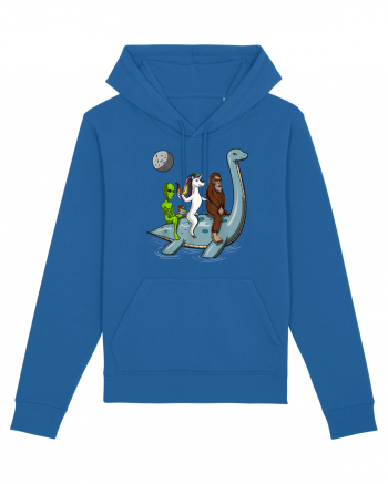 Alien Bigfoot Unicorn Riding Loch Ness Monster Cryptozoology Royal Blue