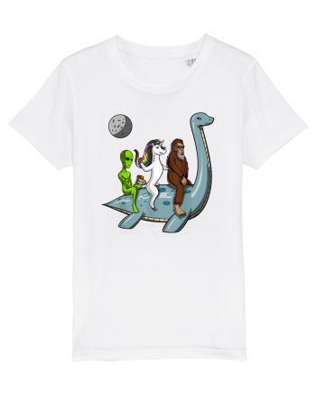 Alien Bigfoot Unicorn Riding Loch Ness Monster Cryptozoology White