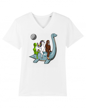 Alien Bigfoot Unicorn Riding Loch Ness Monster Cryptozoology White