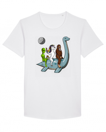 Alien Bigfoot Unicorn Riding Loch Ness Monster Cryptozoology White