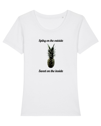 Spiky on the outside White