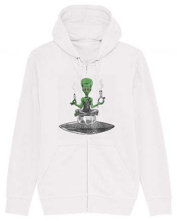 Alien Bong Smoking Weed Funny Stoner White