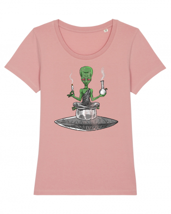 Alien Bong Smoking Weed Funny Stoner Canyon Pink