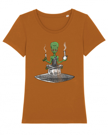 Alien Bong Smoking Weed Funny Stoner Roasted Orange