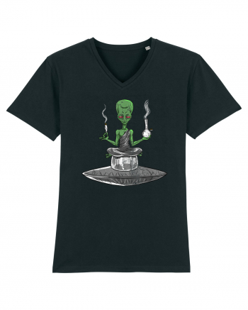 Alien Bong Smoking Weed Funny Stoner Black