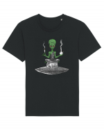 Alien Bong Smoking Weed Funny Stoner Tricou mânecă scurtă Unisex Rocker