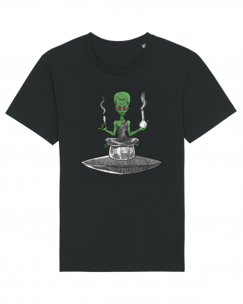 Alien Bong Smoking Weed Funny Stoner Black