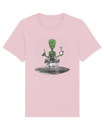 Alien Bong Smoking Weed Funny Stoner Cotton Pink