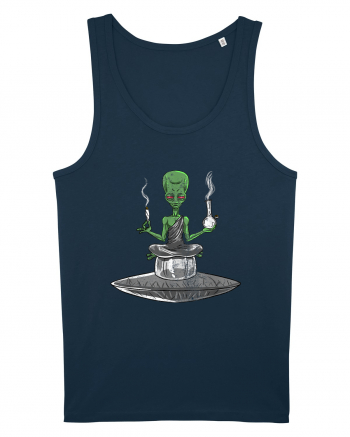 Alien Bong Smoking Weed Funny Stoner Navy