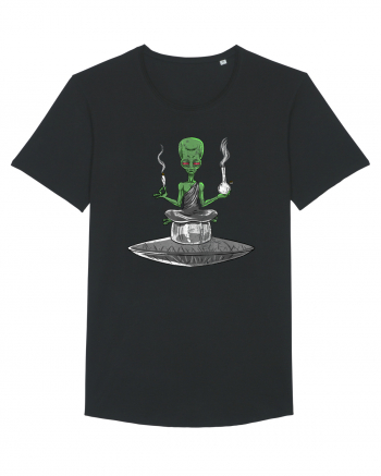 Alien Bong Smoking Weed Funny Stoner Black