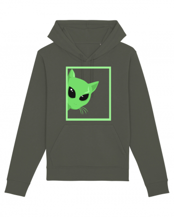 Alien Cat Peeking Khaki