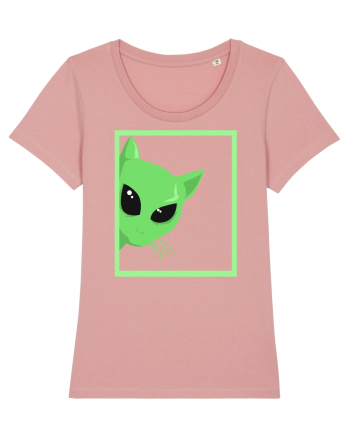 Alien Cat Peeking Canyon Pink