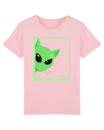 Alien Cat Peeking Tricou mânecă scurtă  Copii Mini Creator