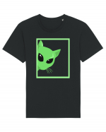 Alien Cat Peeking Tricou mânecă scurtă Unisex Rocker