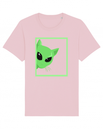 Alien Cat Peeking Cotton Pink