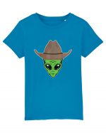 Alien Cowboy Hat Funny Tricou mânecă scurtă  Copii Mini Creator