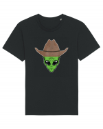 Alien Cowboy Hat Funny Tricou mânecă scurtă Unisex Rocker