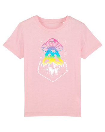 Alien Dino Abduction Cotton Pink