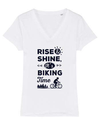 Rise and Shine BIKING Time White