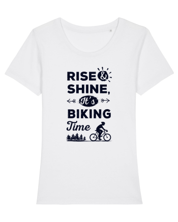 Rise and Shine BIKING Time White