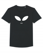 Alien Face Costume Tricou mânecă scurtă guler larg Bărbat Skater