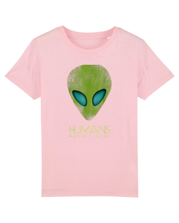Alien Funny Humans Aren't Real Cotton Pink