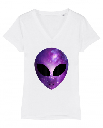 Alien Galaxy Cosmic Head White