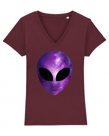 Alien Galaxy Cosmic Head Burgundy