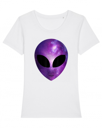 Alien Galaxy Cosmic Head White