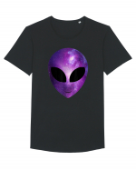 Alien Galaxy Cosmic Head Tricou mânecă scurtă guler larg Bărbat Skater