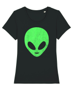 Alien Head Costume Tricou mânecă scurtă guler larg fitted Damă Expresser