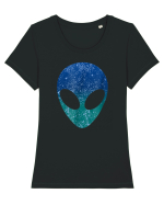 Alien Head Costume Tricou mânecă scurtă guler larg fitted Damă Expresser