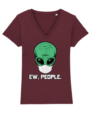 Alien Head With Face Mask Ew People Burgundy