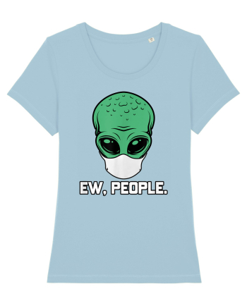 Alien Head With Face Mask Ew People Sky Blue