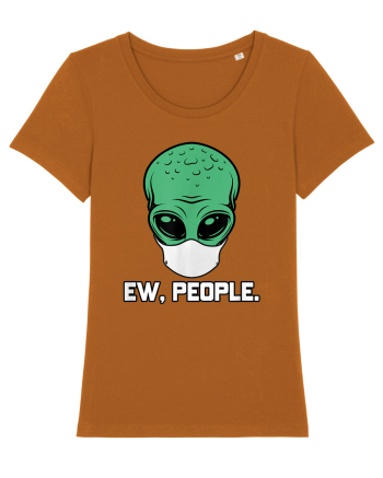 Alien Head With Face Mask Ew People Roasted Orange