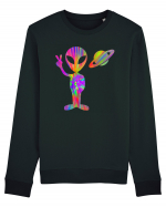 Alien Hippie Saturn Silhouette Bluză mânecă lungă Unisex Rise