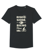 Rise and Shine BIKING Time Tricou mânecă scurtă guler larg Bărbat Skater