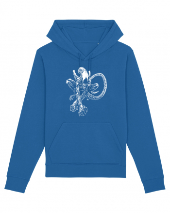 Alien Xenomorph Illustration Royal Blue