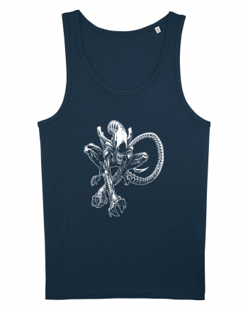 Alien Xenomorph Illustration Navy