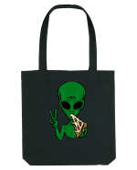 Alien Pizza Eating Sacoșă textilă