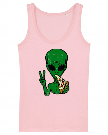 Alien Pizza Eating Cotton Pink